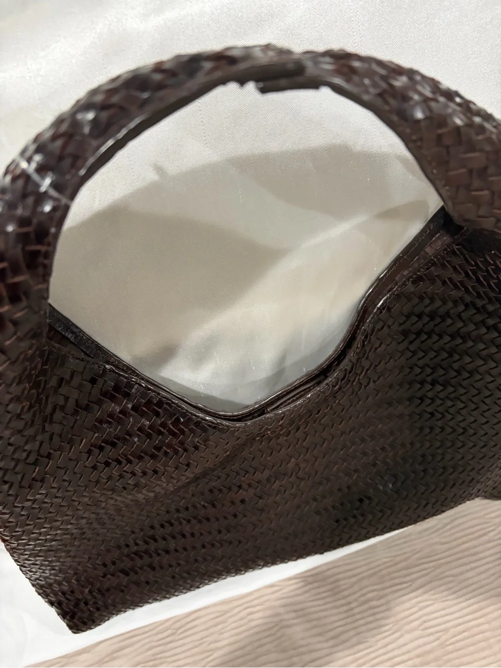 Mango  Dark brown Woven Hobo Bag - Women